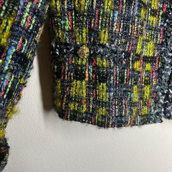 Weill Paris Tweed Blazer Womens Size 6 Alpaca Boucle Jacket Old Money Classic - Picture 4 of 11